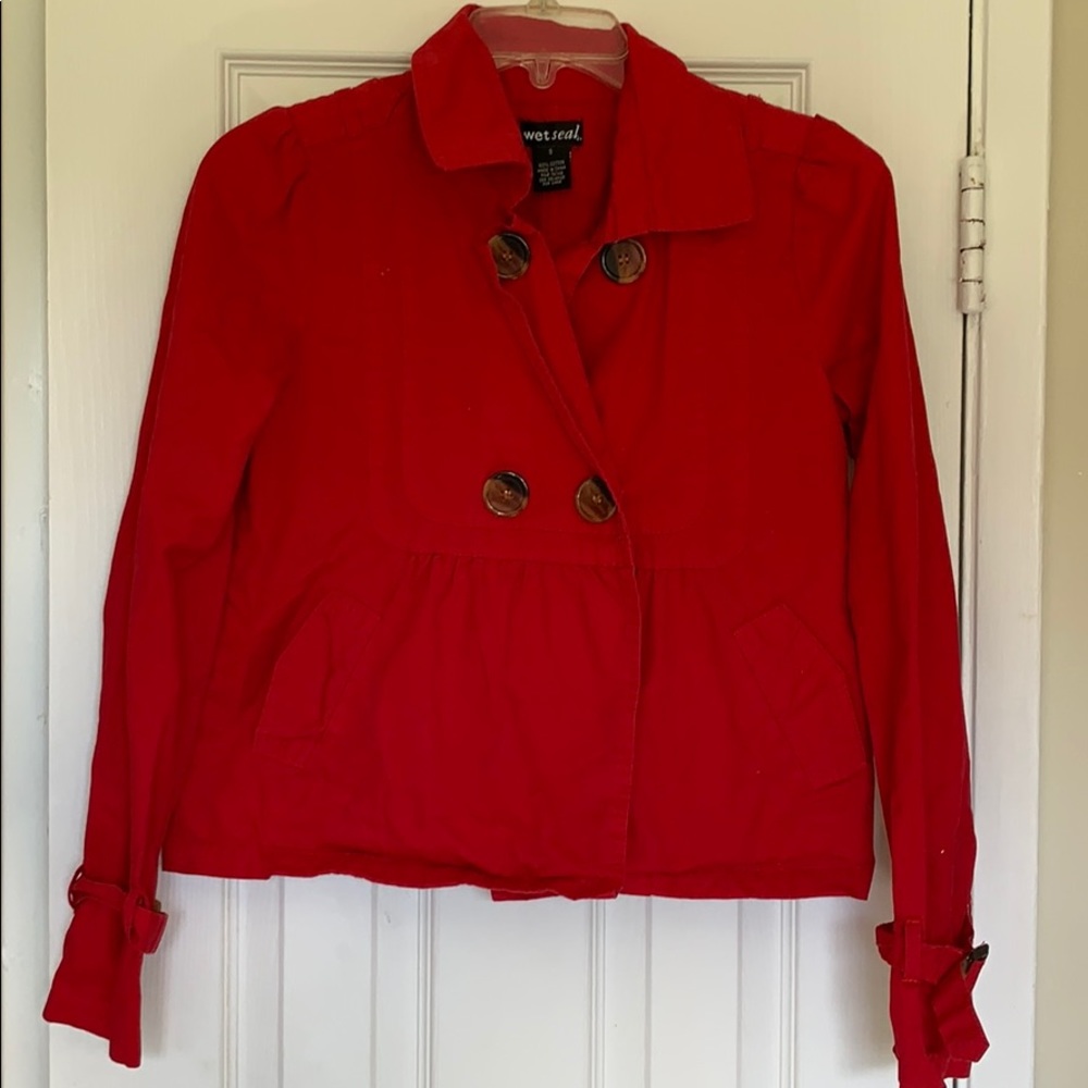 Wet Seal long sleeve jacket red size small